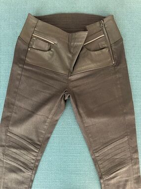 G Star Raw Women’s Black Moto-Style Slim Pants